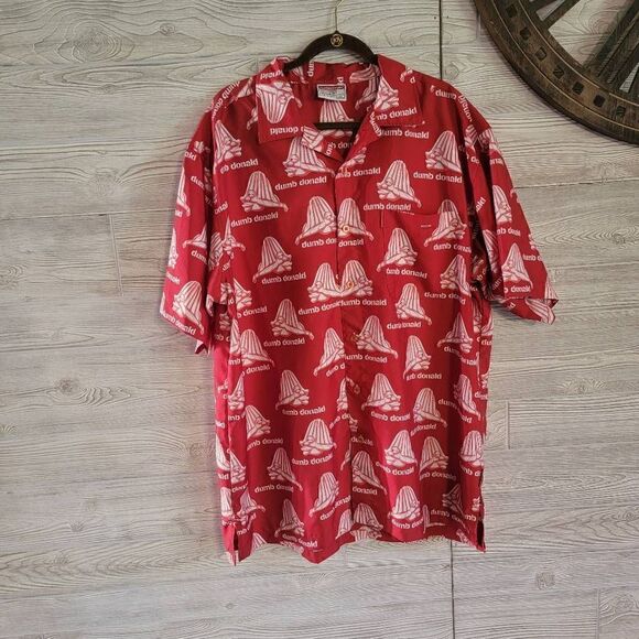 Platinum Fubu Vintage Dumb Donald Fat Albert Mens SZ XXL Button Down Cosby Rare - Picture 1 of 8